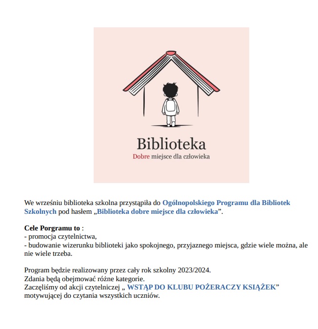 Ogólnopolski program dla bibliotek szkolnych 
