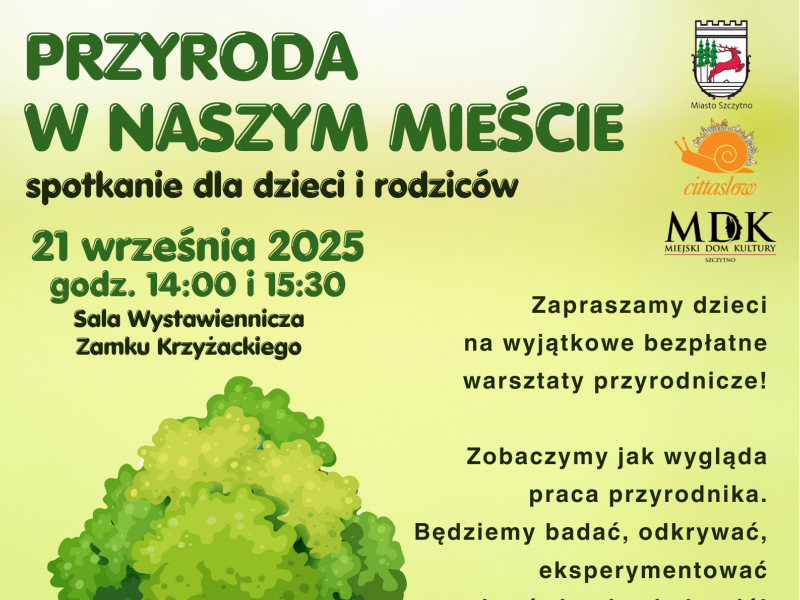 Przyroda w naszym mieście plakat