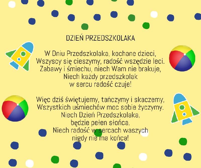 Życzenia dla dzieci z  okazji Dnia Przedszkolaka 