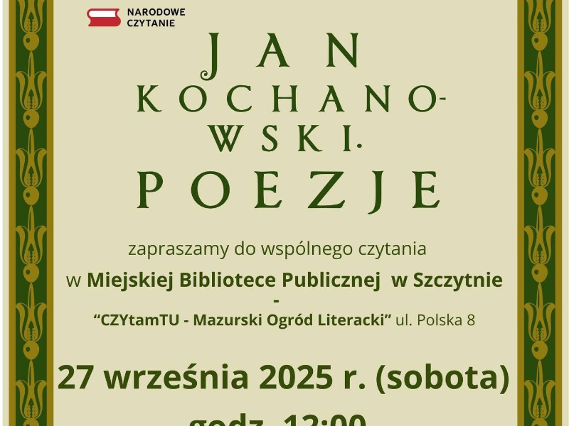 Jan kochanowski poezje