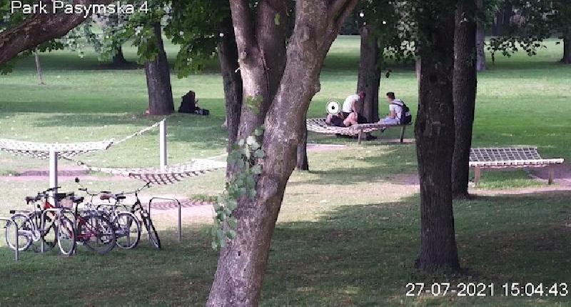 Zdjęcie z kamery na park przy ul. Pasymskiej