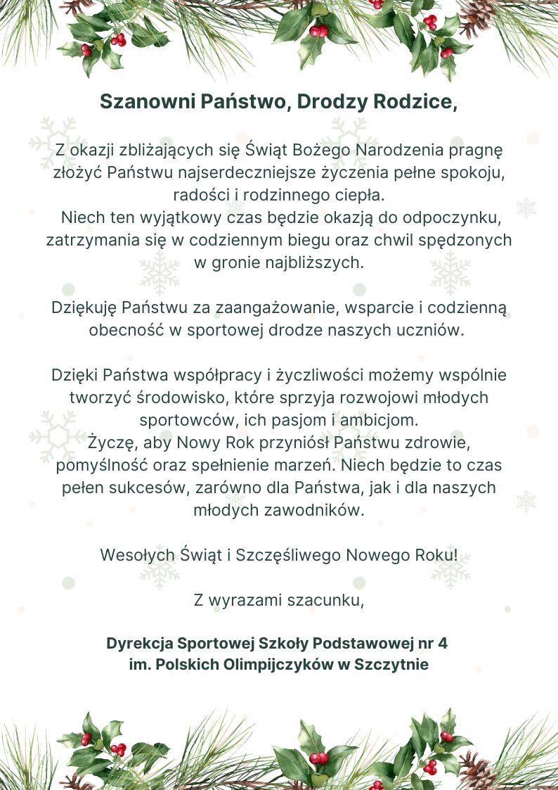 Wesołych Świąt i Szczęśliwego Nowego Roku &ndash; życzenia dla Rodzic&oacute;w