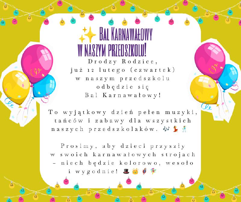 Bal Karnawałowy