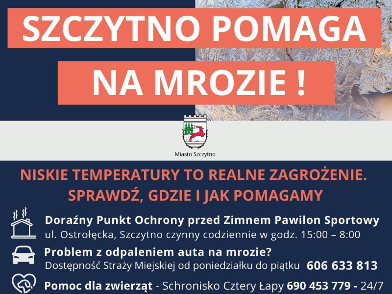 szczytno pomaga na mrozie 