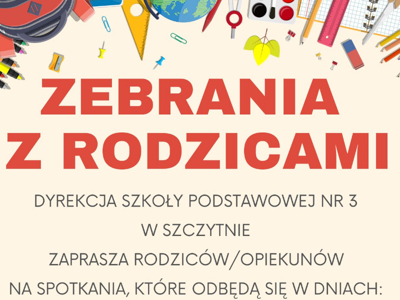 Informacja o zebraniach