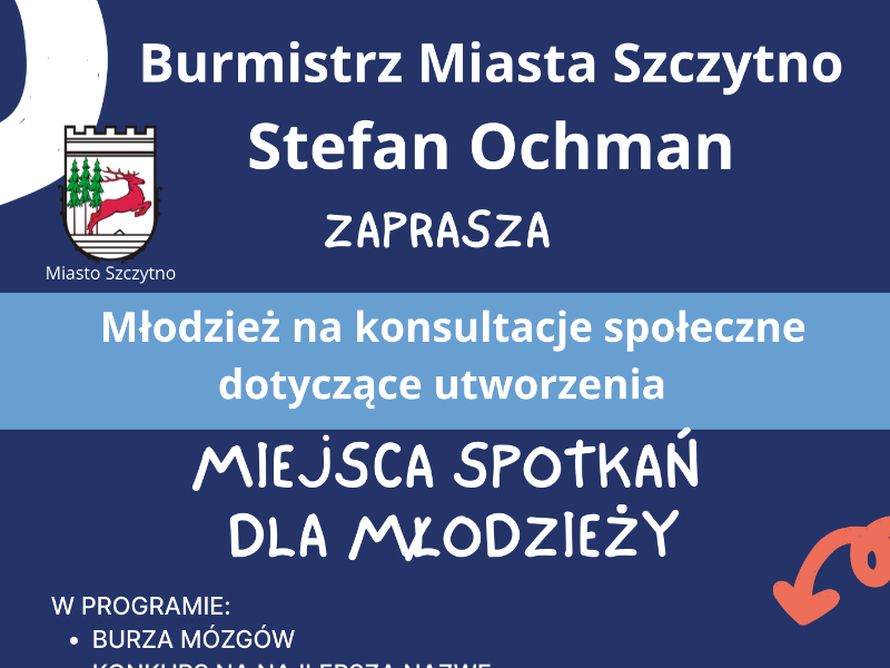 plakat miejsce spotkań dla młodzieży 