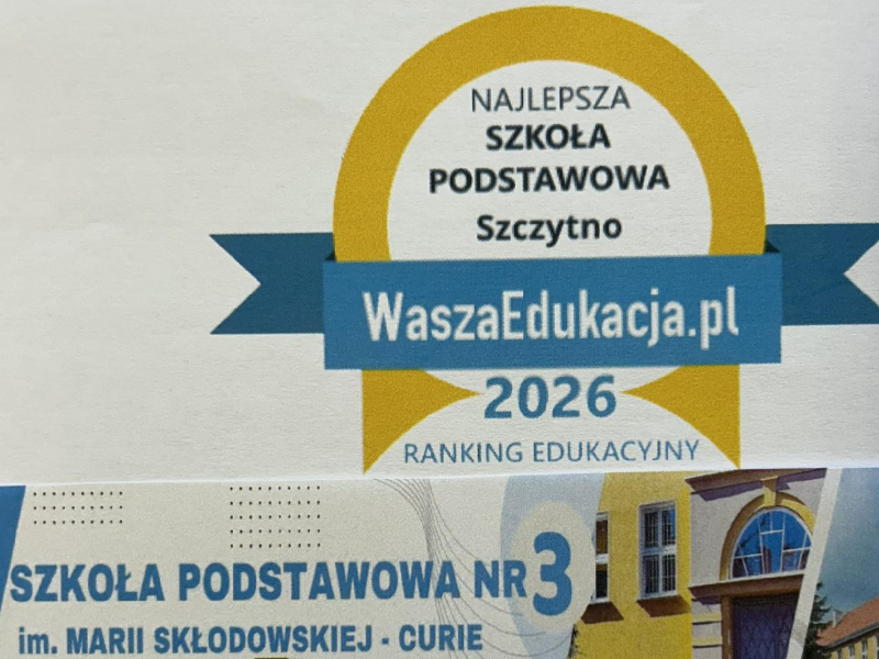 Tło przycisku: Grafika - SP 3 najlepszą szkołą w rankingu
