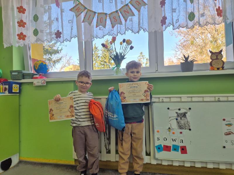 Konkurs matematyczny Detektywi liczbowego zakątka - wyróżnienie dla Borysa i Leona