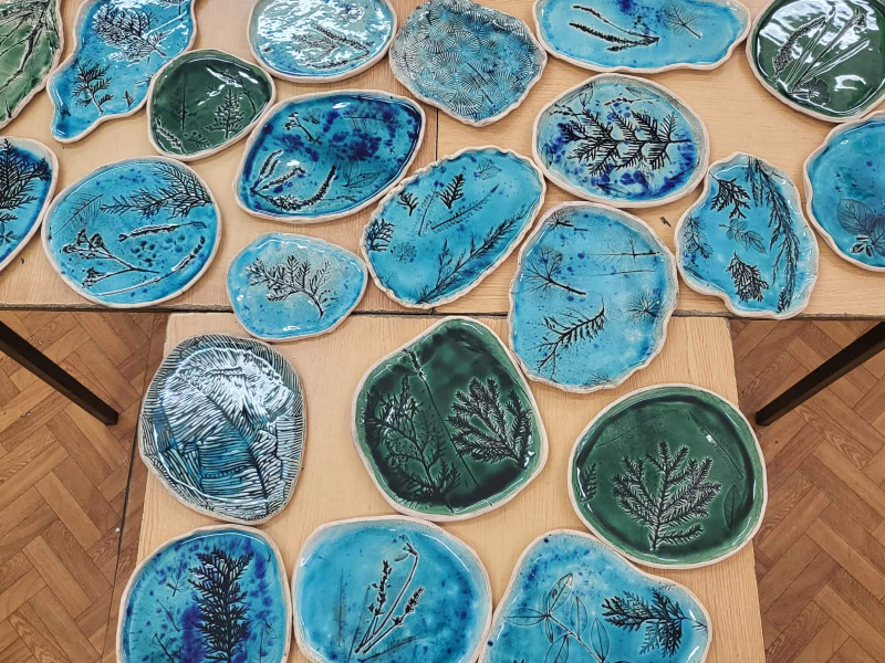 Grafika - wypalane talerze