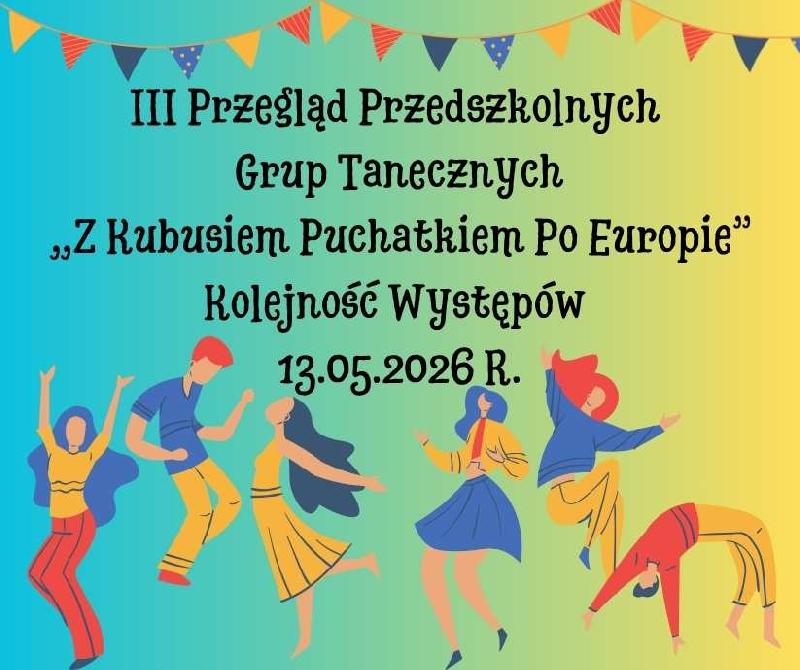 Kolejność występów  - Przegląd Grup Tanecznych