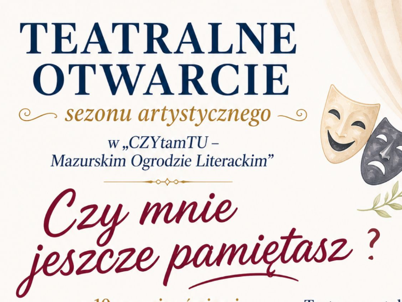 Plakat Teatralne otwarcie sezonu artystycznego w 