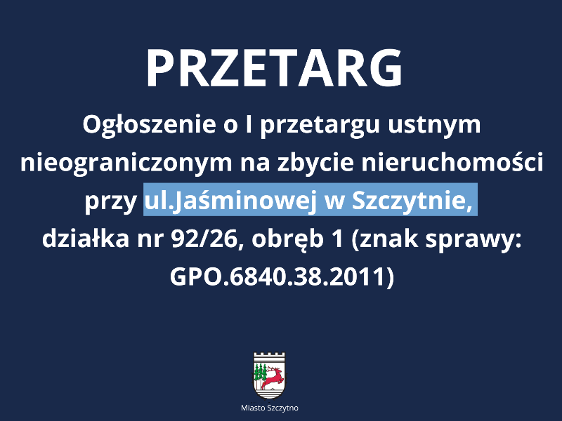 przetarg jaśminowa