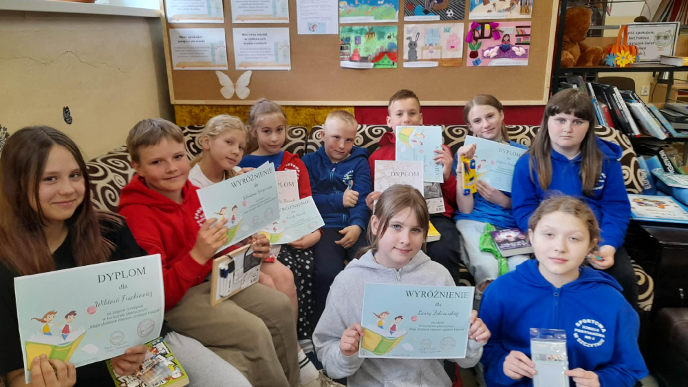 Wyniki konkursu plastyczny pt. ,,Moje ulubione miejsce czytania książek”