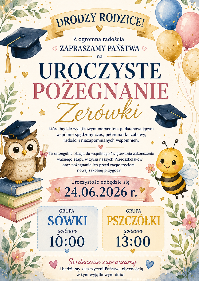 Uroczyste pożegnanie zerówki