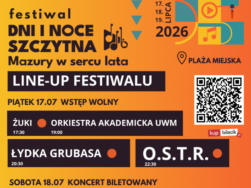 plakat line up festiwal dnii noce szczytna