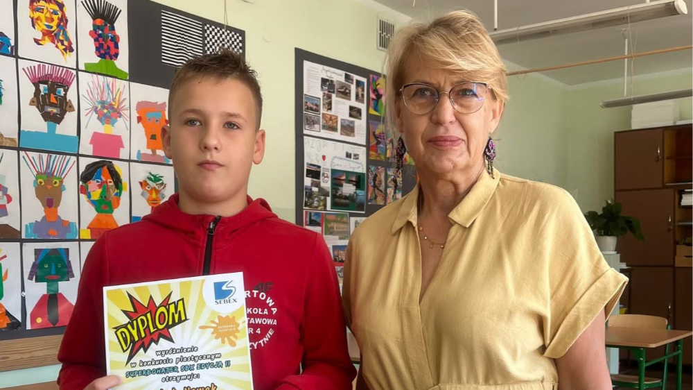 Wyróżnienie w Ogólnopolskim Konkursie Plastycznym „SUPERBOHATER SBX” 