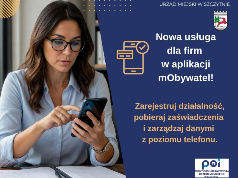 usługa firma w aplikacji mobywatel