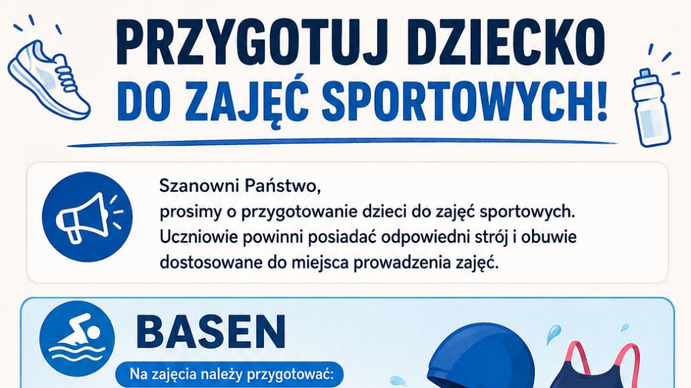 Strój szkolny na zajęcia sportowe