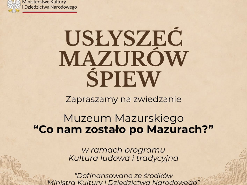 usłyszeć mazurów śpiew plakat 