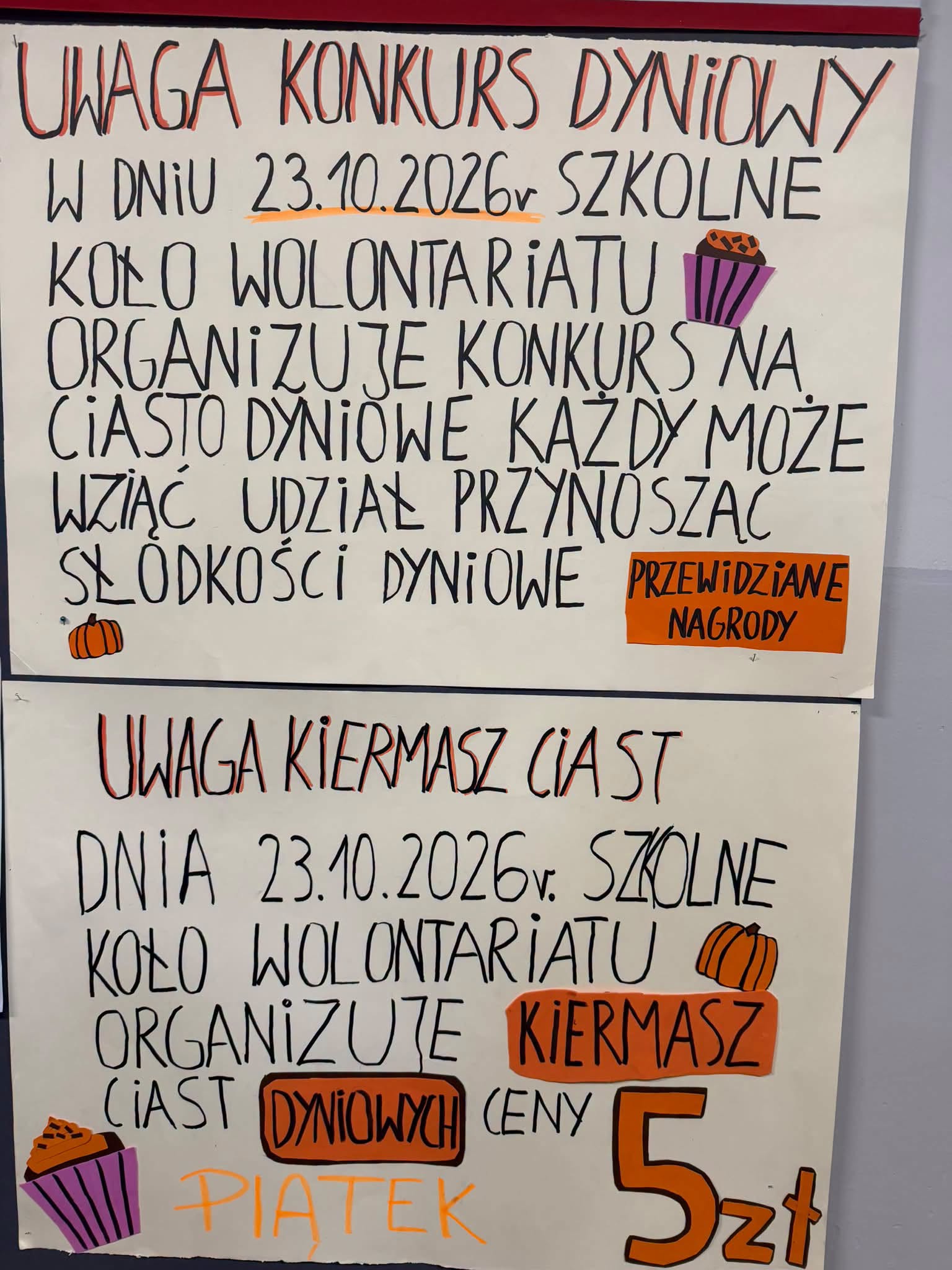 Ogłoszenie szkolne !!! - kiermasz ciast!!!