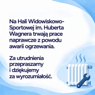 Prace naprawcze na Hali Widowiskowo-Sportowej im. Huberta Wagnera