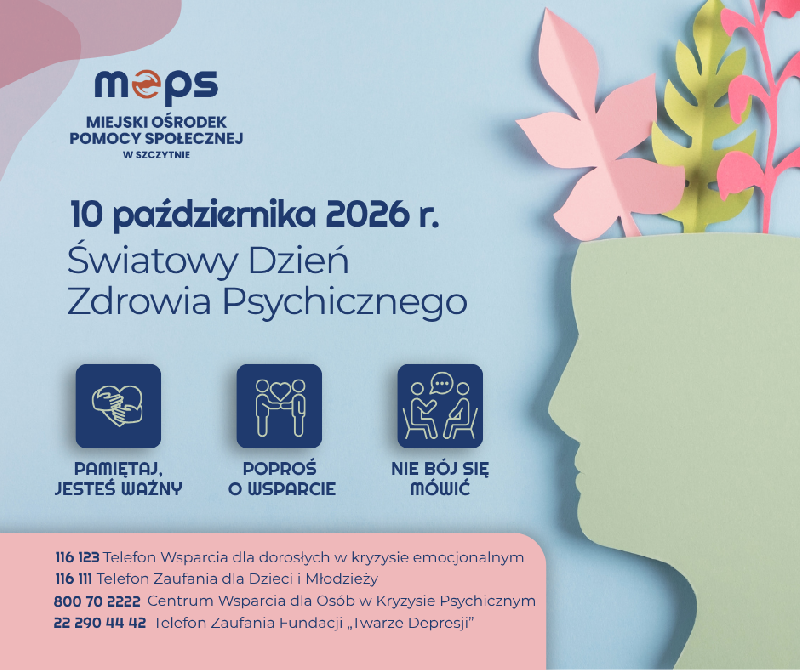 Światowy Dzień Zdrowia Psychicznego - MOPS Szczytno
